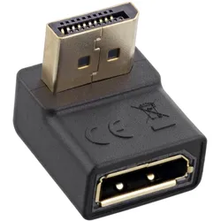 InLine DisplayPort Adapter - DisplayPort Stecker / Buchse - nach unten gewinkelt