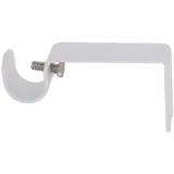 MroMax Gardinenstangen-Halterung aus Eisen, Einzelhalter für Gardinenstangen von 13–16 mm, 73 x 38 x 16 mm, Weiß, 2 Stück