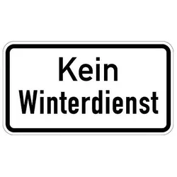 Verkehrszusatzzeichen "Kein Winterdienst"