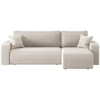 Kaiser möbel Ecksofa Beige, Textil, 4-Sitzer, L-Form,L-Form, 244x142 cm,