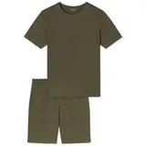SCHIESSER Pyjama Modern Bonded Grün 52