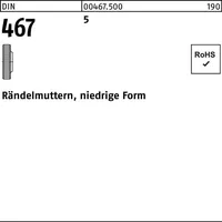 Industrial Quality Supplies DIN 467 Rändelmuttern 5 M 3