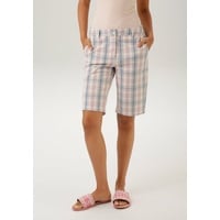 Aniston CASUAL Bermudas, im klassischen Stil, Gr. 42 - N-Gr, wollweiß-altrosa-rauchblau, , 36800134-42 N-Gr