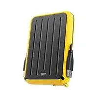 Silicon Power 4TB Game Drive Externe Festplatte A66, kompatibel mit PS5, PS4, Xbox One, PC und Mac, Gelb