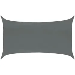 SVITA Sonnensegel viereckig wasserdicht 160g/m2 UV-Schutz Sonnenschutz Garten Balkon Befestigung Dunkelgrau 2x4m