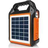 EASYmaxx Solar-Generator Kit 4500mAh 2 Auflademodi: Solarpanel oder USB Aufladen von Handy Powerbank Integriertes FM-Radio inkl. Lautsprecher