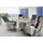 Destiny PALMA LUNA«, 4 Hochlehner, 1x Tisch, inkl. Auflagen), Aluminium, Polyrattan weiß