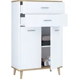 VCM Seitenschrank Landos Weiß/Honig-Eiche