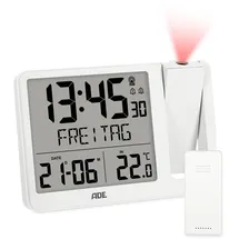 ADE Digitaler Funkwecker weiß