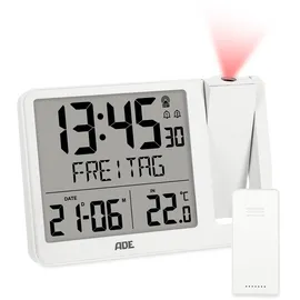 ADE Digitaler Funkwecker weiß