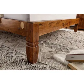MASSIVMOEBEL24.DE Bett Akazie 180x200x90 honig lackiert Oxford 223