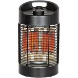 La Hacienda Nero Elektro Terrassenheizer, mit Infrarot | Heizstrahler, Heizgerät
