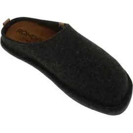 ROHDE Lucca-H kuschelige Herren Filz Hausschuhe in anthrazit, Filzfutter, herausnehmbares Weichtritt Fußbett - Grau 42