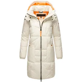Navahoo Damen Wintermantel Warmer Steppmantel mit Kapuze Bliblablubb 14 Off White Gr. S - S