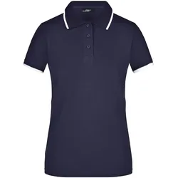Damen Polo-Shirt Tipping "JN934" - XXL - navy/white