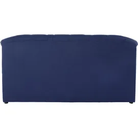 DOMO collection 3-Sitzer DOMO COLLECTION "Bahia, bequem und komfortabel, zeitloses & elegantes Sofa", blau (dunkelblau), B:200cm H:91cm T:92cm, Luxus-Microfaser (100% Polyester), mit Muster;Struktur (100% Polyester), Sofas, inklusive Federkern