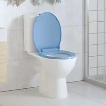 vidaXL Toilettensitz mit Absenkautomatik Blau