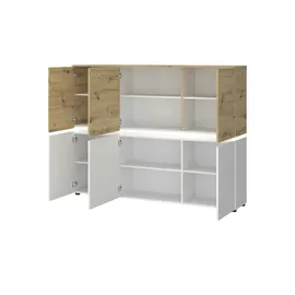 Möbel Kraft Highboard 166 x 132 x 40 cm Weiß