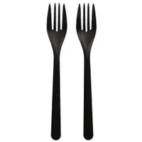Papstar Gabeln Party-Besteck 18,5 cm 50 St. Schwarz