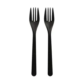Papstar Gabeln Party-Besteck 18,5 cm 50 St. Schwarz
