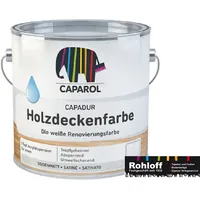 2x Caparol Capadur Holzdeckenfarbe 2.5L weiße Grund, Zwischen & Schlußlackierung