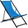 Beliani Liegestuhl Locri II 60 x 79 x 95 cm blau/schwarz klappbar