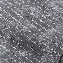 Baumwollstoff Schrift "Lena", grau/weiß