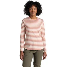 Craghoppers Nosilife Akona Langarm-t-shirt - Clay Stripe - 38