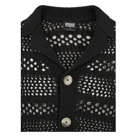 URBAN CLASSICS Crocheted Cardigan - schwarz,