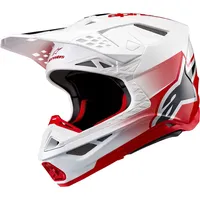 Alpinestars Supertech S-M10 Unite Motocrosshelm - Weiß/Rot/Schwarz / XS