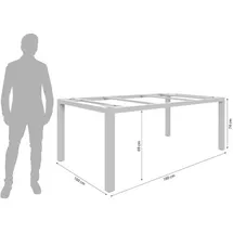 Zebra Technologies Zebra Alus Gartentisch-Gestell Aluminium Taupe
