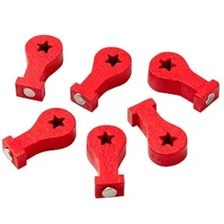 ALLboards Standort Magnet rot, Holz 1,1 x 2,0 cm, 6 St.