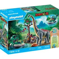 PLAYMOBIL 71819 DINOS Brachiosaurus-Begegnung mit Luftkissenboot