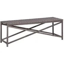 vidaXL Gartenbank 124 x 44 x 43 cm Grau