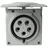 SEZ DK a.s. CEE Wandsteckdose mit Klappdeckel Unterputz 32A 5P 400V IP44 Steckdose
