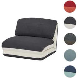 Schlafsessel HWC-E68, Schlafsofa Funktionssessel Klappsessel Relaxsessel, Stoff/Textil ~ creme/schwarz