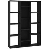 vidaXL Raumteiler Bücherregal 100 x 24 x 140 cm Schwarz