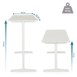 HJH Office Schreibtisch Stand Basic Weiß