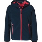 Softshell jacket FIX Hood blue-red kiss 104