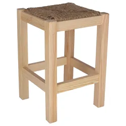 Aranaz MUEBLEAR - Rustikaler Hocker niedrig ohne Finish