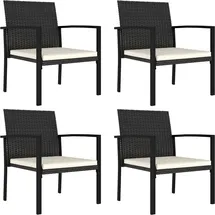 vidaXL Gartenstuhl 58,5 x 68,5 x 37 cm schwarz 4 St.