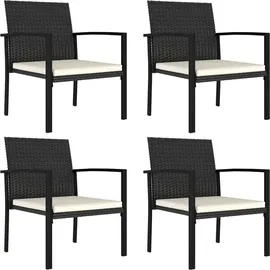 vidaXL Gartenstuhl 58,5 x 68,5 x 37 cm schwarz 4 St.