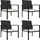 vidaXL Gartenstuhl 58,5 x 68,5 x 37 cm schwarz 4 St.