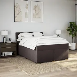 vidaXL Boxspringbett 140 x 200 cm Dunkelbraun