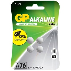 GP 76A Alkaline-Knopfbatterie (V13Ga / L1154), Blister mit 4 Stück