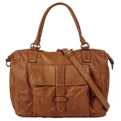 FORTY Retailer – Leder Shopper XXL, Vintage-Look, Made in Italy