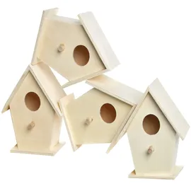 Baker Ross Mini Holz Vogelhäuser Bemalen Dekorieren