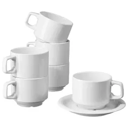 METRO Professional Kaffeetasse Caterer, Porzellan, 250 ml, 6 Stück
