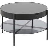 ACTONA GROUP Couchtisch »Theo«, Glastischplatte, rund, Metallbeine, in mehreren Variationen erhältlich, grau schwarz, - 75x45x75 cm