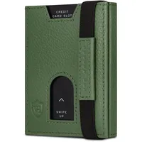 VON HEESEN Leder Slim Wallet Portemonnaie grün